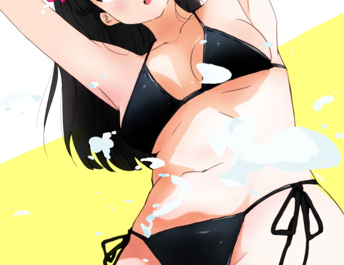 夏コミの水着本の表紙を修正中。ロゴがなかなか決まらない... 