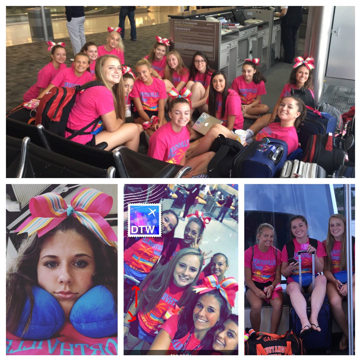 Coach_Hill10's tweet photo. We made it! Cheer Camp day one underway! 🎉🎀 #cheercamp #tampa #Flordia https://t.co/8vy46xKfKX