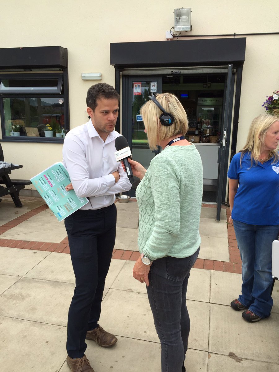 Great morning with team from #BBC radio. Here's Sally Naden interviewing Mark Selby. #lythamsportfest #sport #lytham