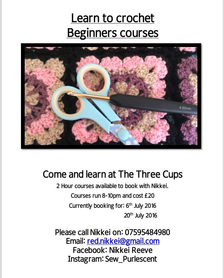 Hi #BedsHour!
Want to learn to #crochet? Our L&amp;G member Nikkei has a course running this Weds in the pub! 👌
Pls RT