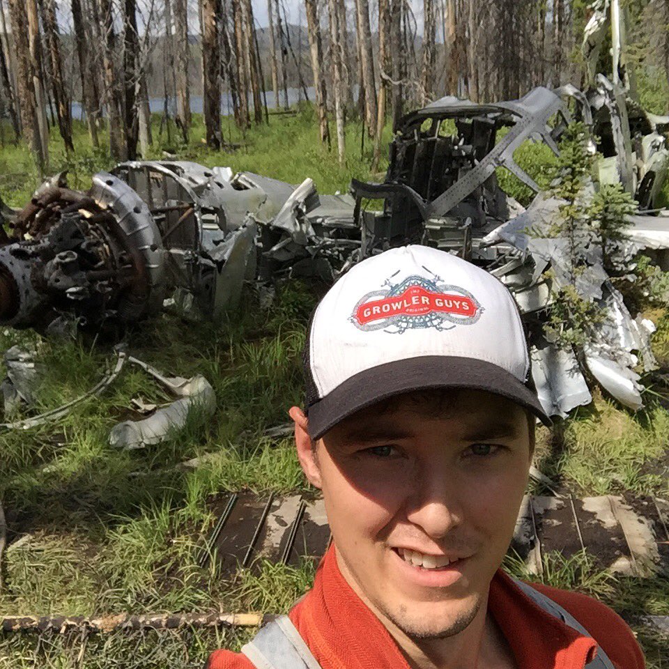 Hiked up to an old B-23 Dragon Bomber that crashed on the other side of Loon Lake back in 1943. Cool story behind it