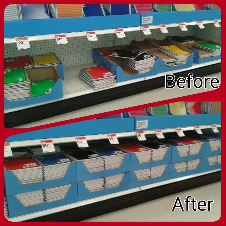 Making sure Back To School is FULL. 25 cases out. Ready for our local teachers. #EmptyInTheBack #TeachersLoveTarget