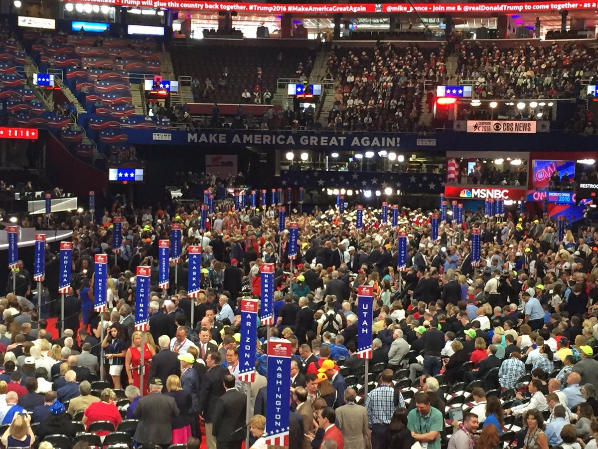 Castorina2016's tweet photo. The Convention has begun! #RNCinCLE https://t.co/YwQiBGot05