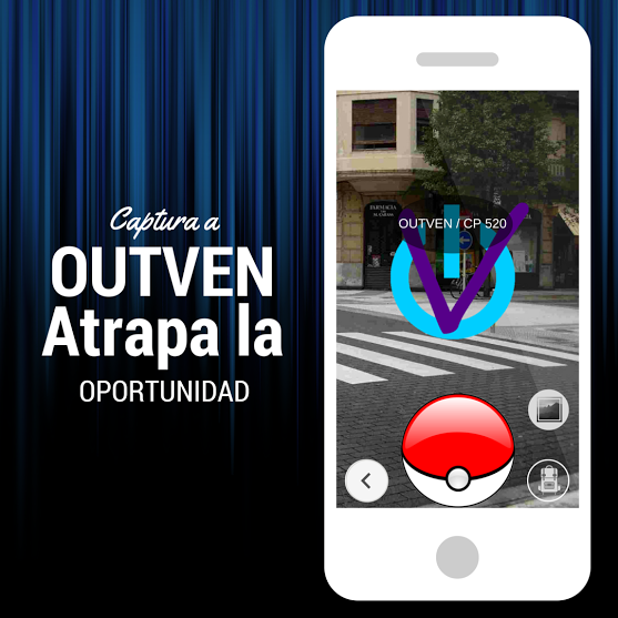 out_ven's tweet photo. #PokemosGo Captura a OutVen y atrapa la oportunidad. Suma puntos positivos para tu marca, alcanza tus metas. #Outven https://t.co/R6xhrCgDDR