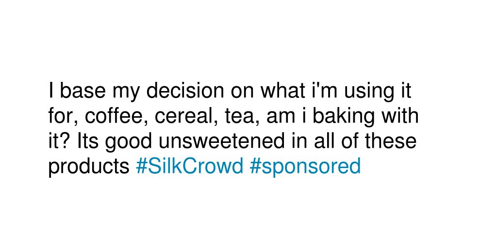 AfterDark84's tweet photo. Share a piece of advice for deciding on a flavor of Silk® Unsweetened! #SilkCrowd #sponsored https://t.co/OZzsXl1bD0
