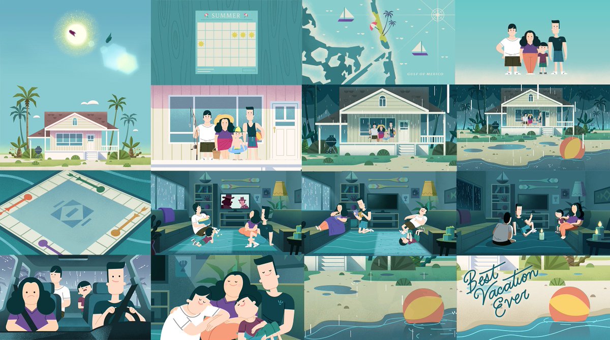 BlameYourBro's tweet photo. Best Vacation Ever - Beat Board / Colour Cluster. #design #illustration #disneyparks #huffpost https://t.co/Ai9YAVYK57