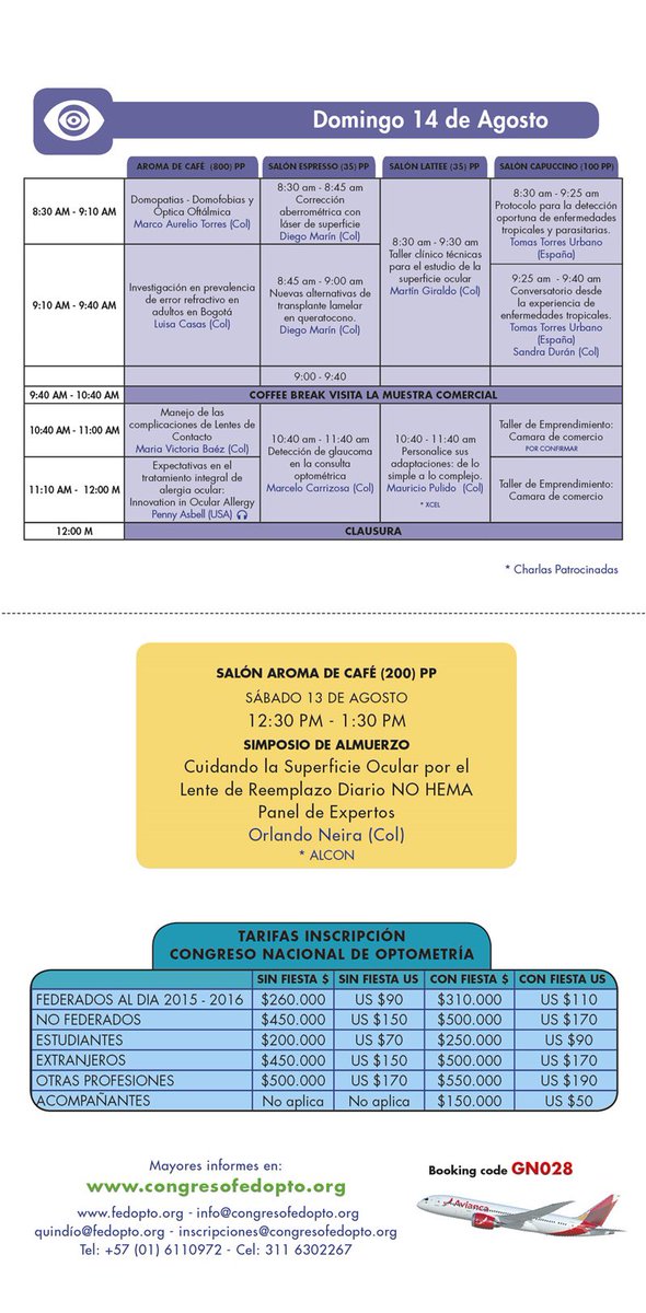 FedoptoBogota's tweet photo. Antójate de un café cargado de conocimiento #CongresoColFedopto2016 #XXVIICongresoNacionalDeOptometría https://t.co/TMDS0GQUnh