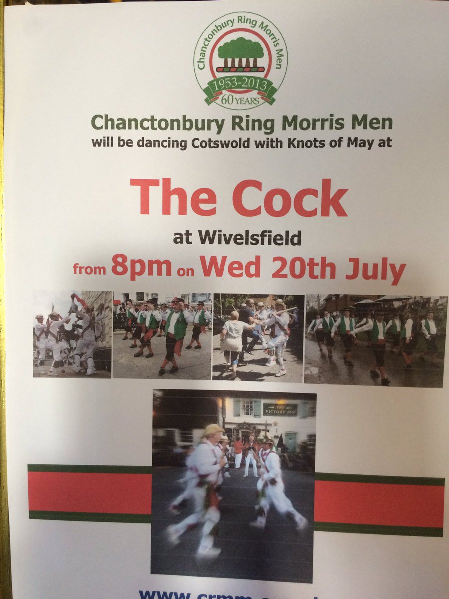 Join us this Wednesday evening for Morris Dancing
