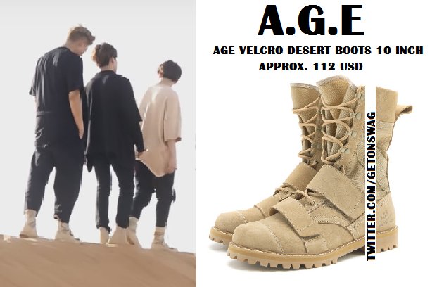 10 inch age velcro desert boots
