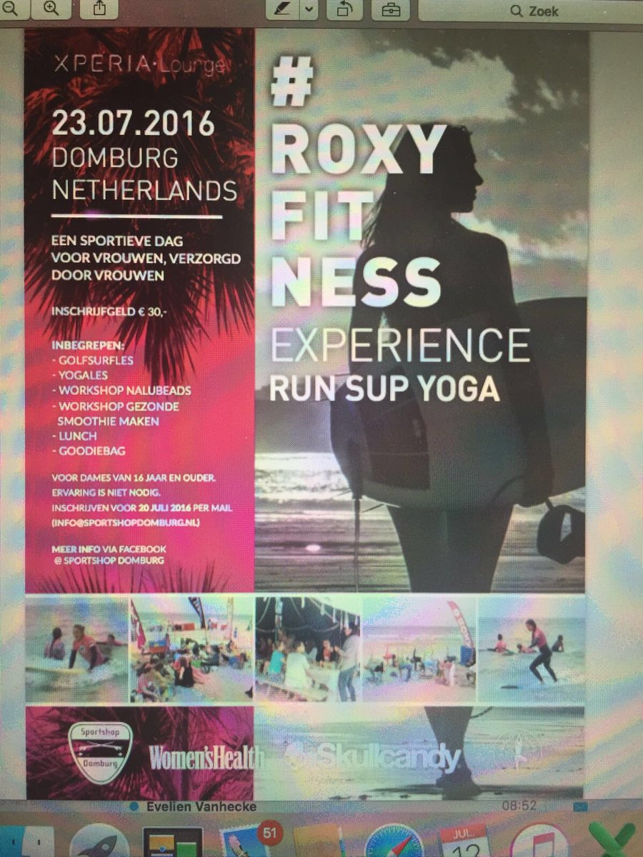 A.s. zaterdag is onze Roxy Ladies Day. We hebben nog ruimte. Kom je ook? Opgeven kan via info@sportshopdomburg.nl