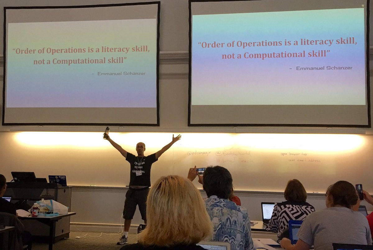 KathyLucchesi's tweet image. Emmanuel Schanzer changing math education!! #BootstrapWorld. #WhyITeach