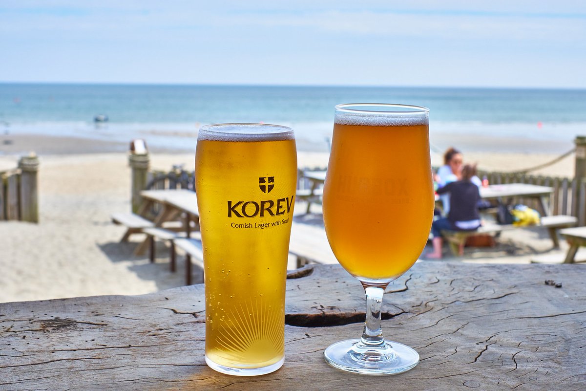 Relax in sun with cold craft beer or a chilled pint of <a href="/KorevLager/">korev</a> , <a href="/StAustellBrew/">St Austell Brewery</a> fine Cornish Lager #Hubbox