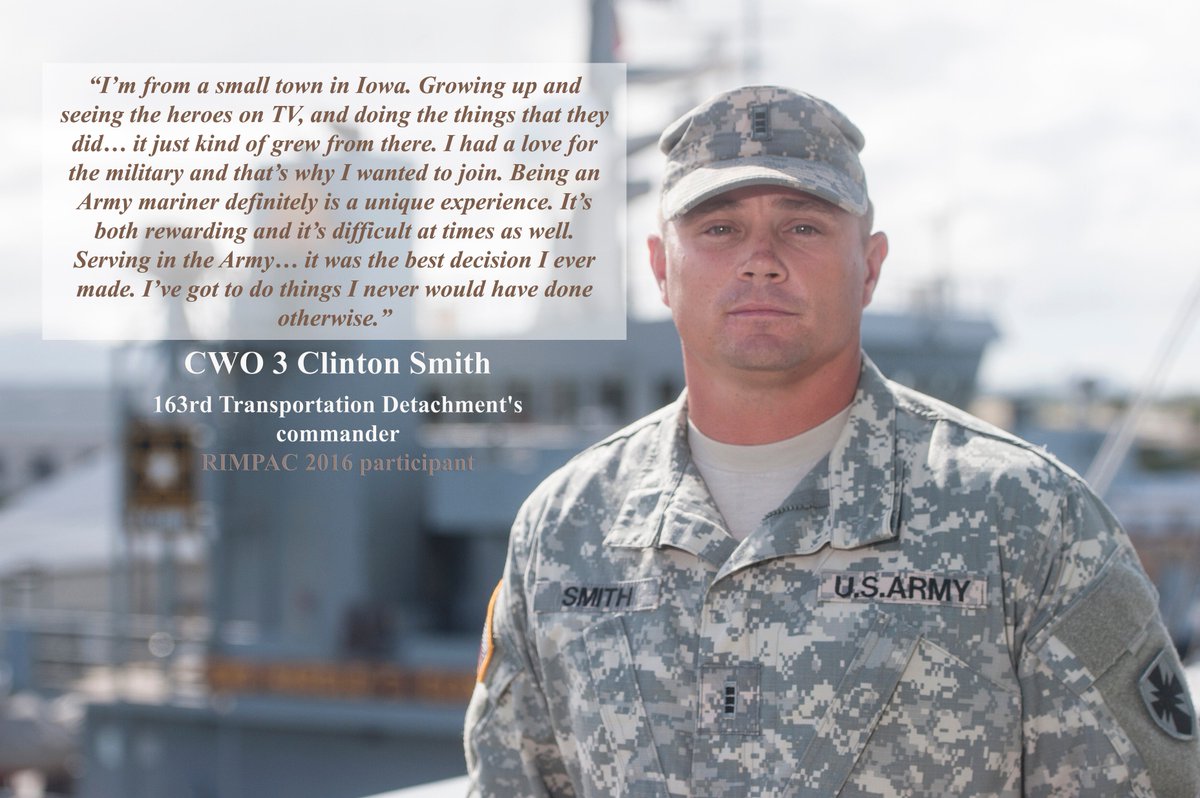 FacesofPACOM's tweet photo. Seen at @JointBasePHH. #Army CWO3 Smith and crew work with #Navy during @RimofthePacific #maritime ops.
@USARPAC https://t.co/9JftjcPuEW