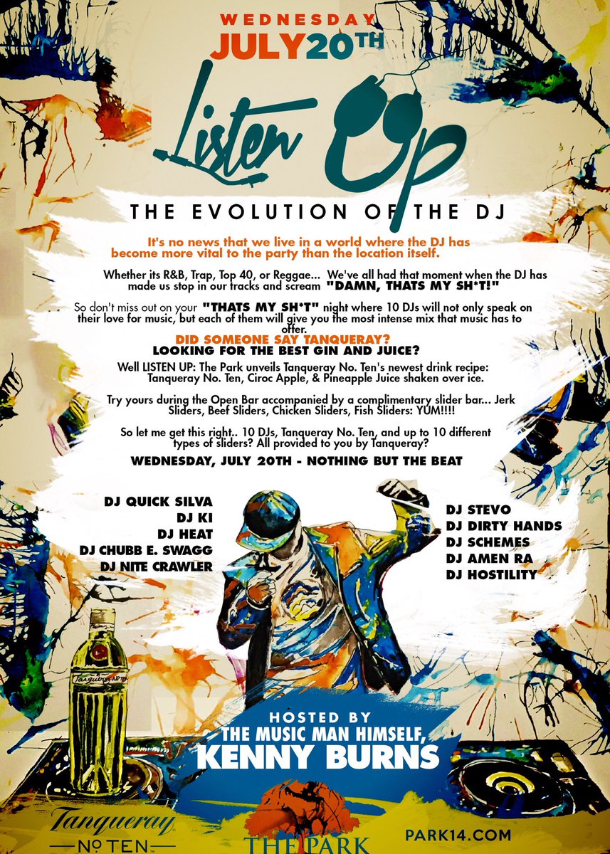 DJHEATLIVE's tweet photo. WED 7/20 7p-12a! Join me &amp; a slew of DCs talented DJs for a showcase about the #EvolutionoftheDJ @TheParkat14th https://t.co/IuEmCYPtdN