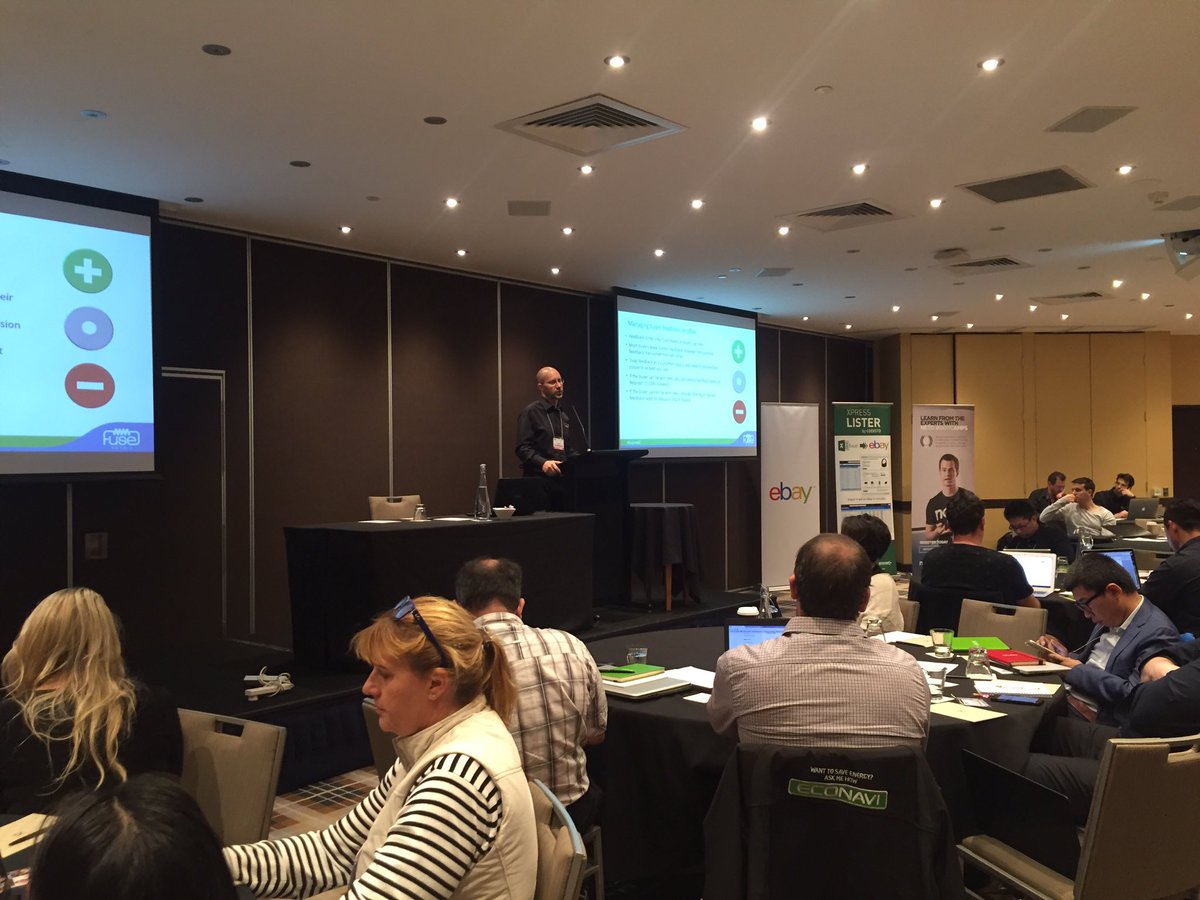 FuseRetail's tweet photo. @eBay_Academy Tim Davies going through the eBay Seller Standards #fuseretail16 https://t.co/GbBg0FGoyA