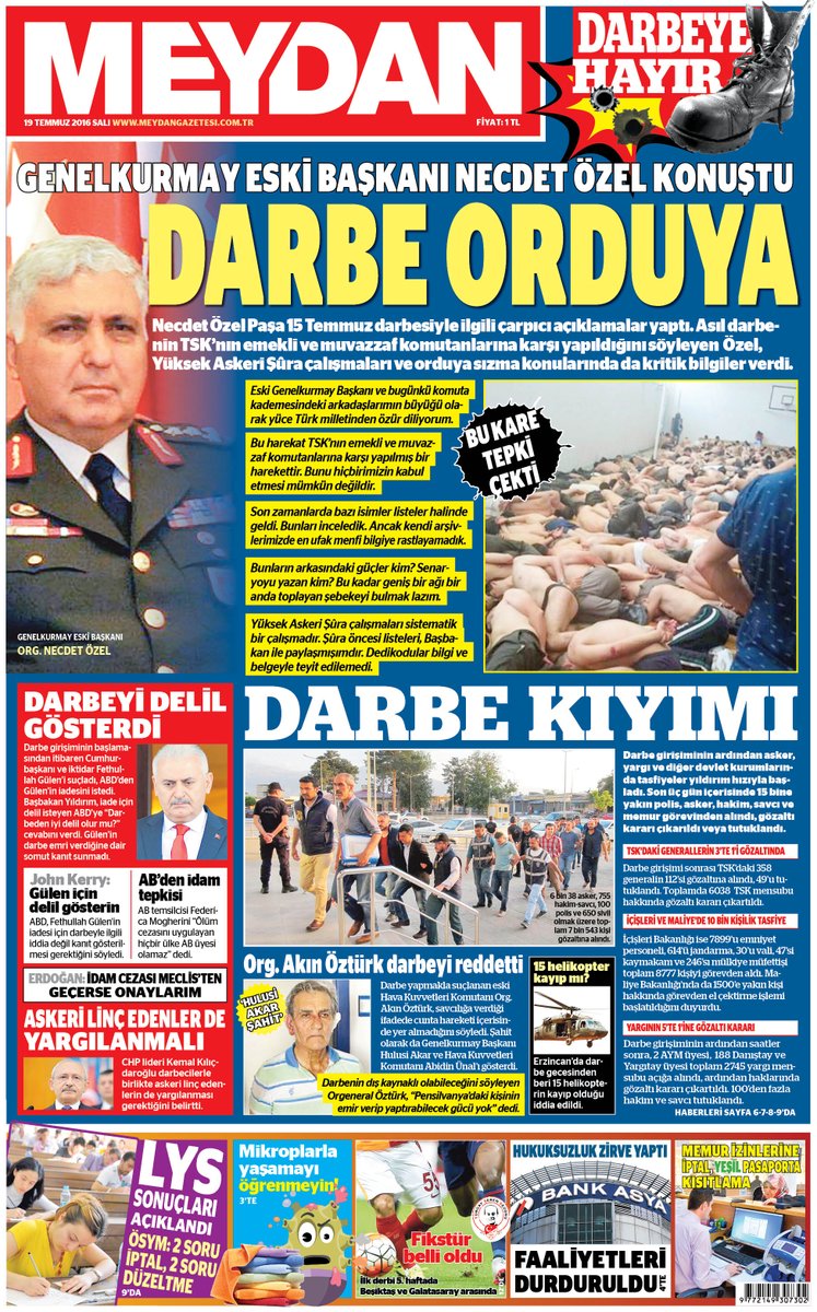 İşte yarınki MEYDAN Manşeti

DARBE ORDUYA