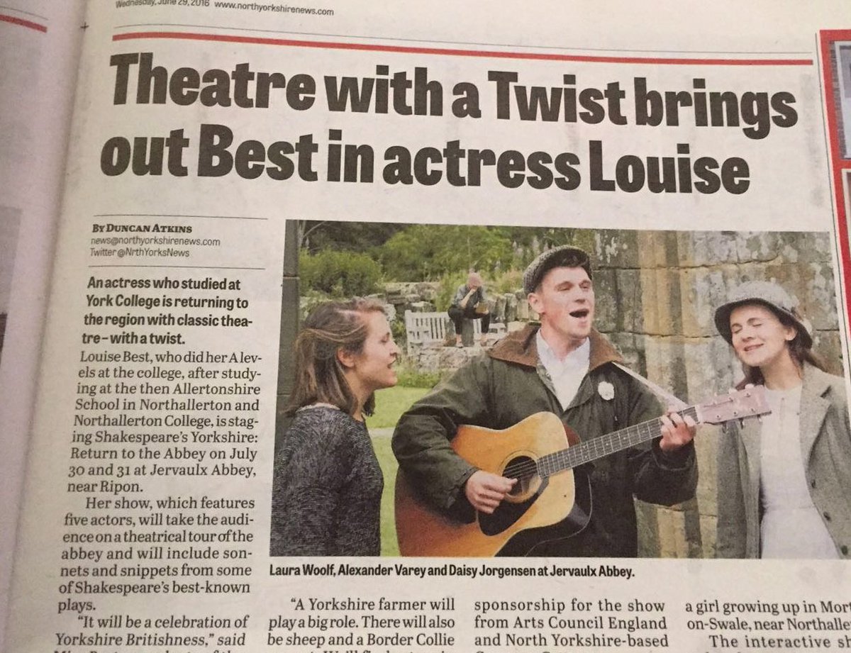 ThinkLightPlat's tweet image. @NrthYorksNews released a cracking pic and headline for our show at @jervaulxabbey! (@C_Fieldhouse )