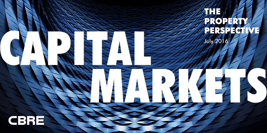 CBRE's tweet image. How will the global #CRE capital markets fare in H2 2016? Read our new report to find out: bit.ly/2a2LR26