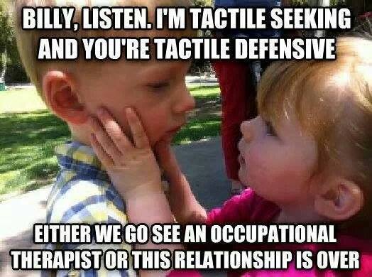We had to laugh when we seen this one! #Tactile #TactileDefensive #OT #OccupationalTherapy #Therapy #SPD #Sensory
