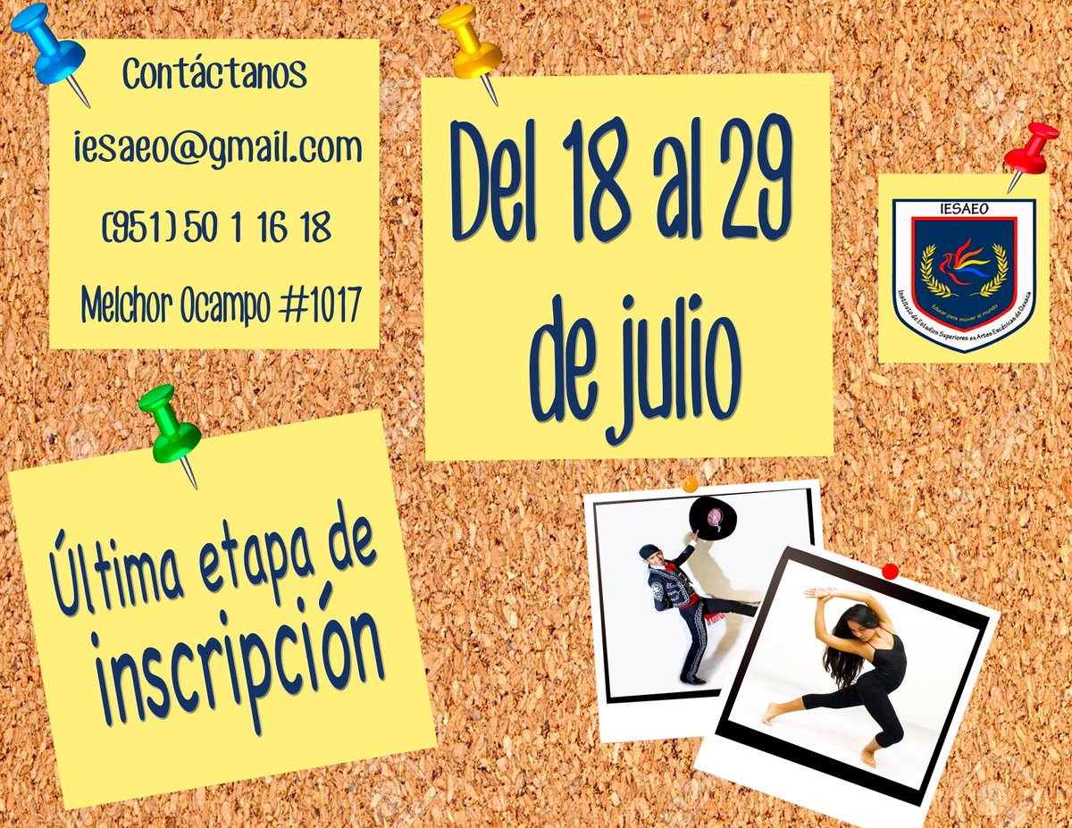 IESAEO's tweet photo. Seguimos otorgando fichas, ¡No te quedes fuera! https://t.co/IAEZXmhgG7