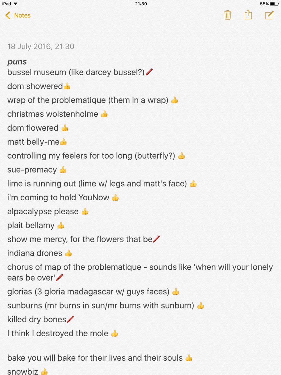 breadinside's tweet image. #showmeyournotes (this list carries on)