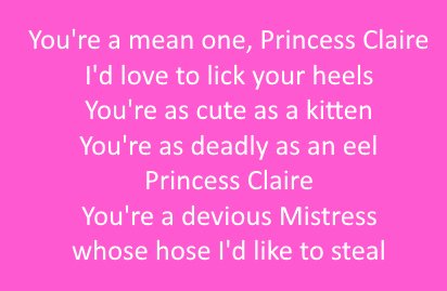 UnfairClaire's tweet photo. #Giggles One of my #sissies wrote me a song to the tune of Mr. Grinch  #princessclaire #virginprincess  #pantyhose https://t.co/0ZupFEco07
