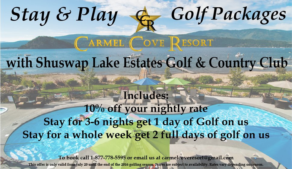 CarmelCoveRes's tweet photo. Yay! We have #golf packages for 2016!!! New bookings only #exploreshuswap #BeautifulBC #exploreBC https://t.co/XpP9iu14vF