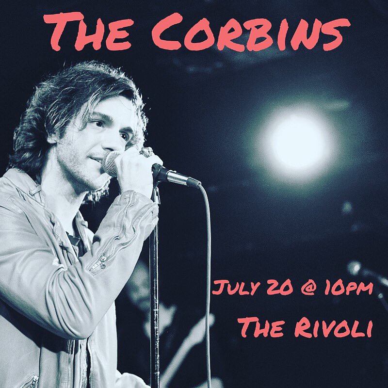TheCorbinsRock's tweet photo. Wednesday Night! We slay! July 20th at @RivoliTO We go live at 10pm! #livemusic #torontomusic #punk #punkrock https://t.co/1t3j4Av0yM