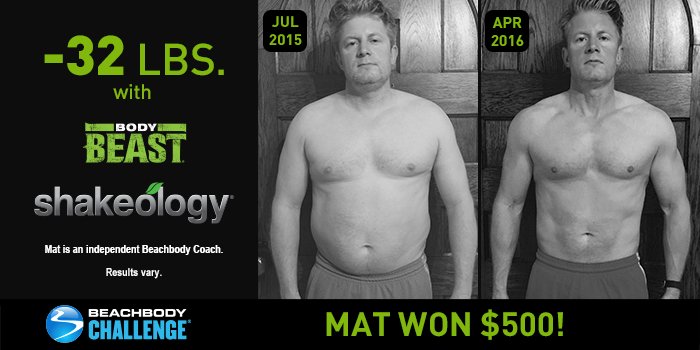 TBBChallenge's tweet image. Mat went from "Dad bod" to RAD BOD with @BodyBeast + @shakeology. See his story: bchbody.life/2a5OYI8 #Daily500