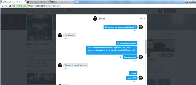 ttrnomore's tweet photo. @TheRealStorm_ THIS KID FAKES GIVEAWAYS. THE GUY IN THIS DNEVER RECEIVED THE "package". GET EXPOSED https://t.co/Hjf0xJJPRX