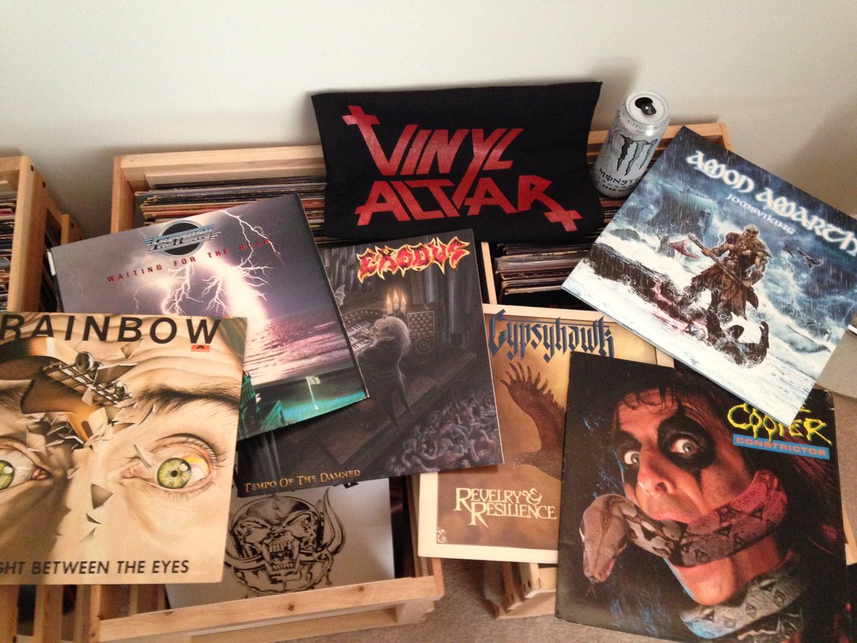Great haul of LP's new &amp; old from <a href="/vinyl_altar/">Vinyl Altar</a> in Philly last week!