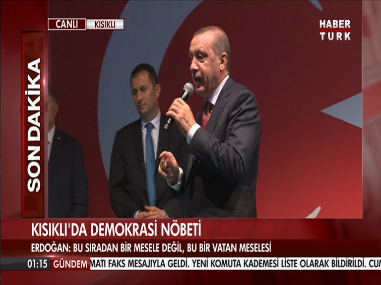 #15TemmuzDarbeTiyatrosu sonrası RTE Ranta tamgaz devam
Erdoğan:Taksim Kışlası oraya yapılcak hbr.tk/7PYkQa