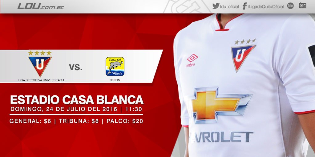 LDU_Oficial's tweet photo. Acompáñanos este domingo en el último partido de la 1era etapa. ¡Juntos vamos por la victoria!

#UnidosPorLIGA https://t.co/PyzFfaZ50u