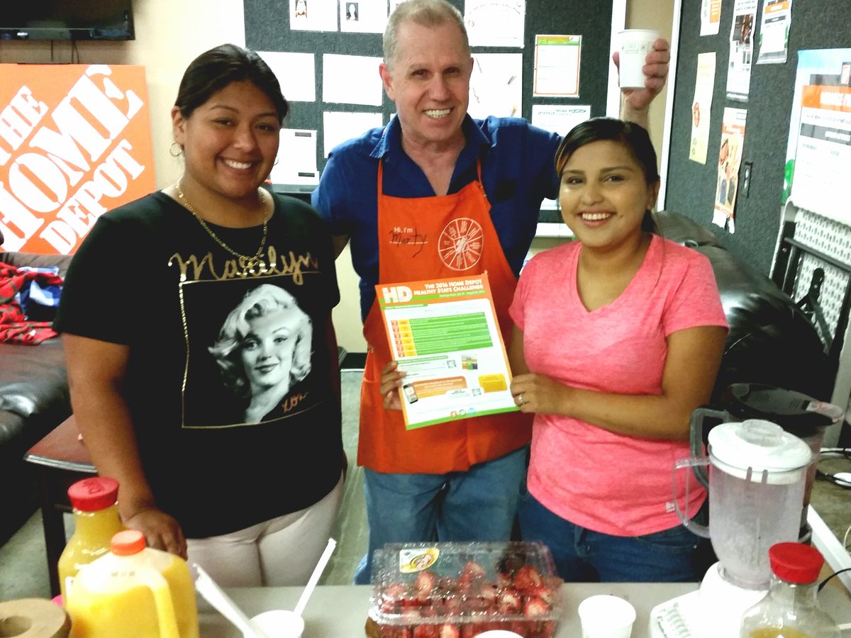 Home Depot 6951 (@suncity_6951) on Twitter photo Wellness Committee kicked off the HD Health Challenge with smoothies for all! @mrstoremanager <a href="/marlaina_smith/">Marlaina Smith</a> Wellness Committee kicked off the HD Health Challenge with smoothies for all! @mrstoremanager <a href="/marlaina_smith/">Marlaina Smith</a>