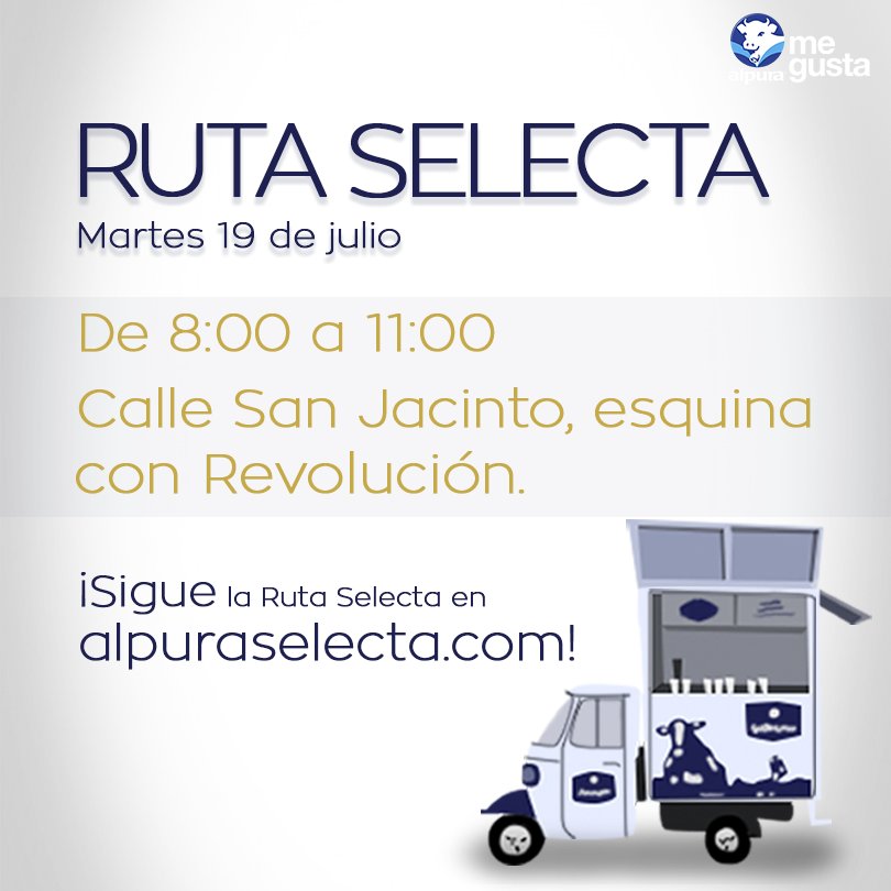 alpuraoficial's tweet photo. Mañana podrán probar el exquisito sabor de #LaLecheDeLasLeches en la #Rutaselecta, ¡vengan a probarla! https://t.co/X7cBhKN2IH