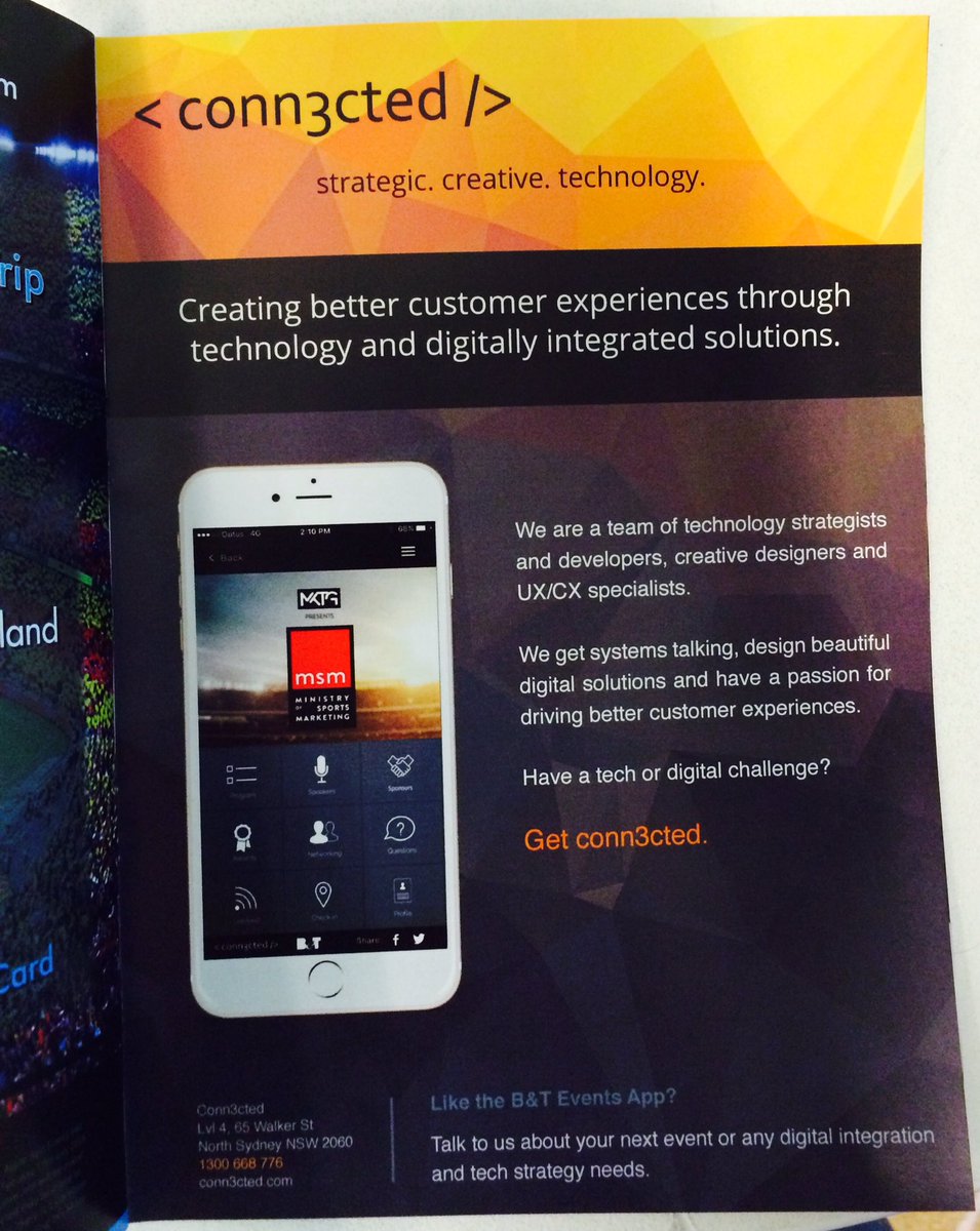 Conn3ctedTech's tweet photo. Find us in the @MSMCon schedule #conn3cted #MSM2016 https://t.co/T4MCLSG5Bj