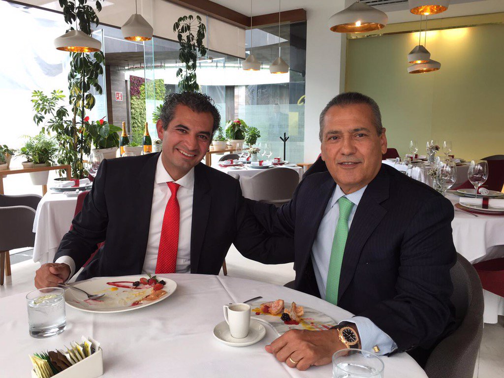 Enrique Ochoa se reunió hoy con Manlio Fabio Beltrones