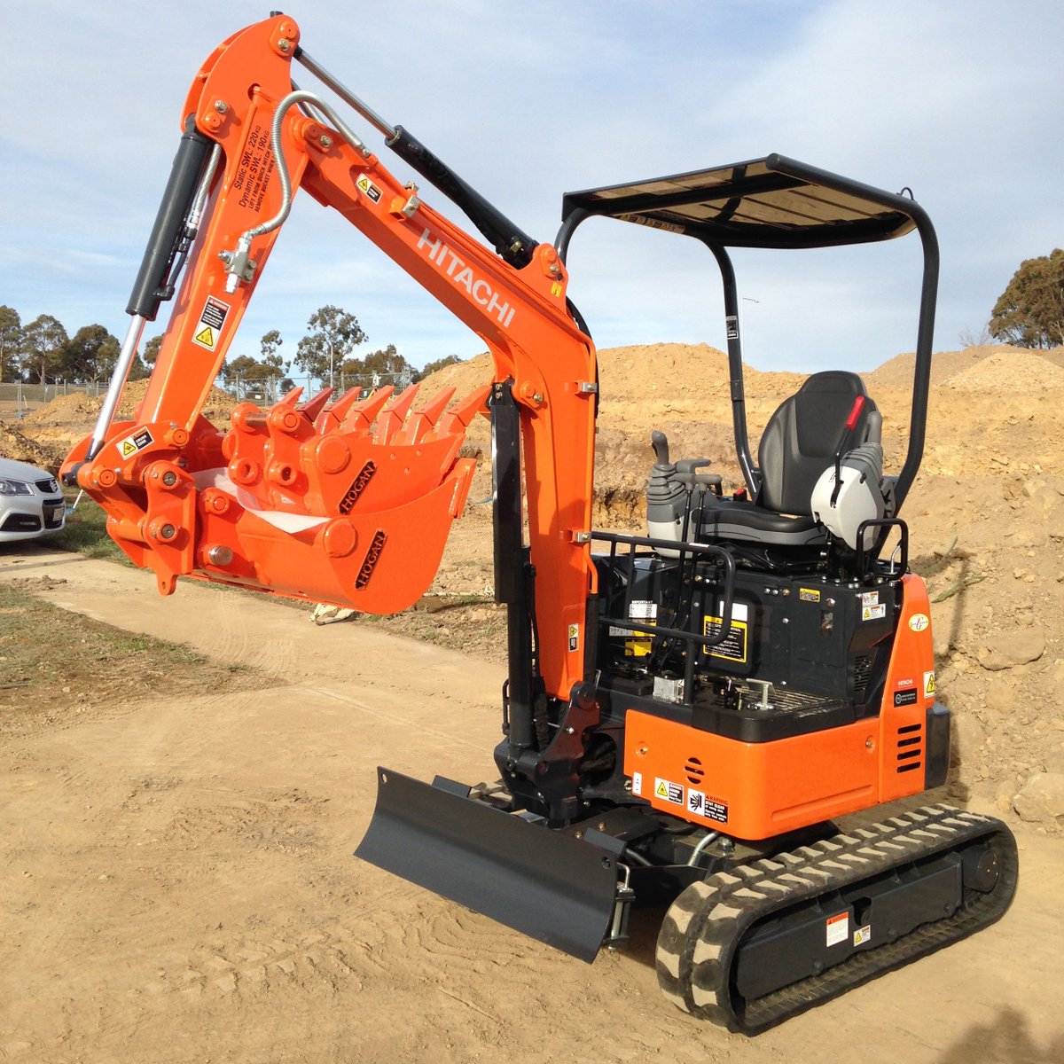 HitachiCMAU's tweet image. A #Hitachi ZX17U-5 #miniexcavator waiting for the next job in our nations capital #HitachiMini #OrangeArmy
