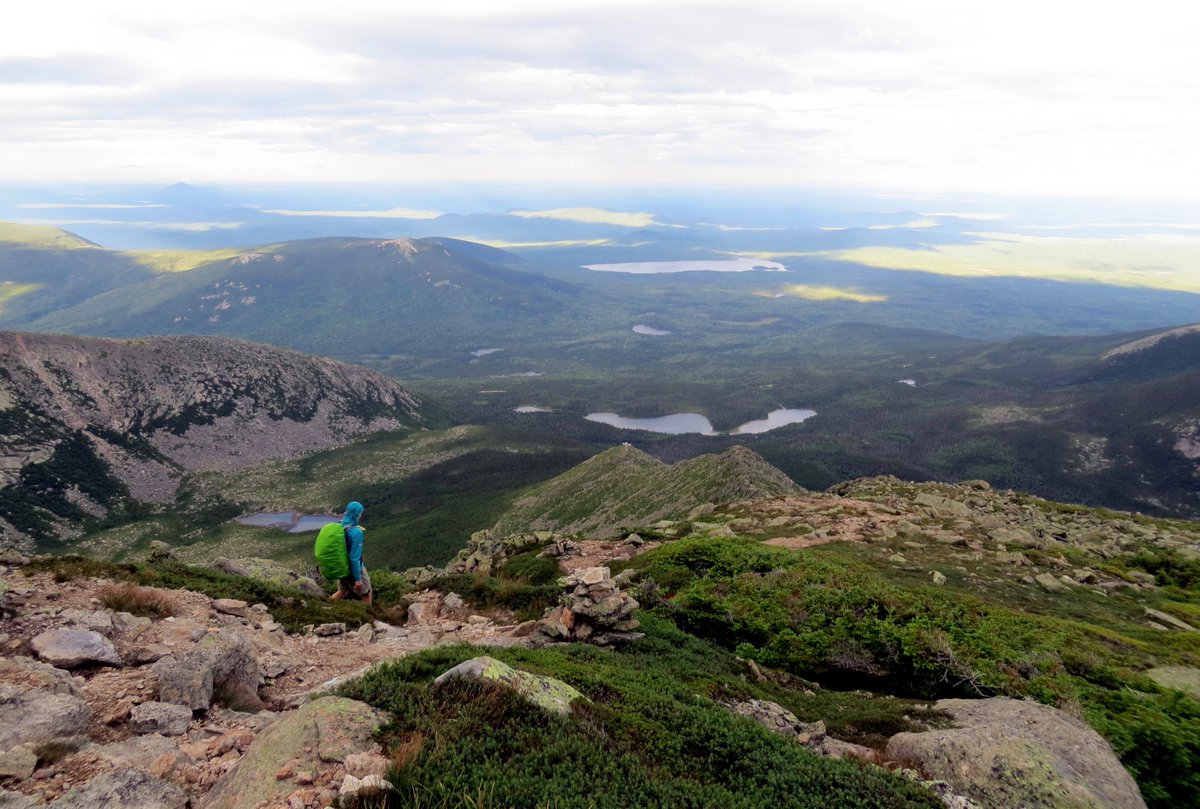 JeffGuide's tweet photo. Descending Hamlin Ridge with summer showers overhead in Baxter S.P., #Maine. (Photo M.Carr) @visitmaine #GetOutdoors https://t.co/DXP7TOOR5p