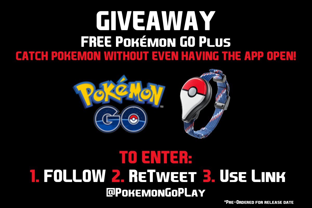 Dealtendo's tweet image. FREE GIVEAWAY - POKEMON GO PLUS! #PokemonGo

TO ENTER JUST:
1. FOLLOW
2. RETWEET

MUST SEE &amp;gt; bit.ly/FREEPokemonGoP…