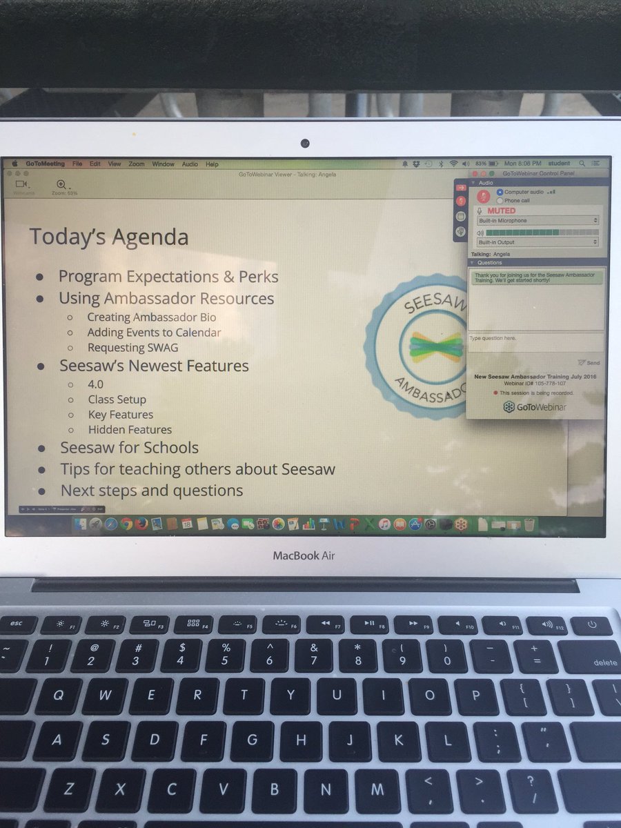 fantastic1stgr's tweet image. Enjoying @Seesaw webinar even if I am outside having mosquitoes flying around me 😬 #campingproblems