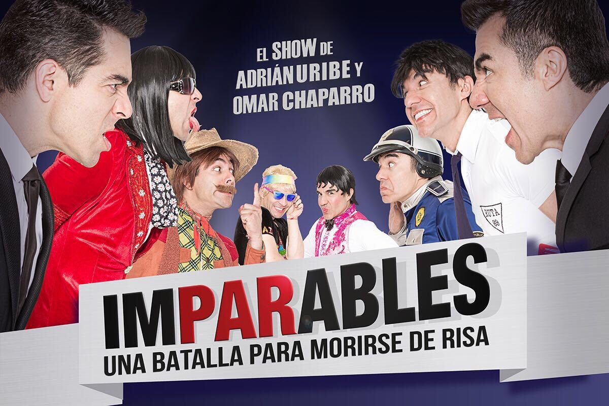 OMARCHAPARRO's tweet photo. Les Presento el cartel del nuevo show de @Adrian_Uribe y su servidor. Próximamente #imparablesElShow Q les parece? https://t.co/rVufTivoDo