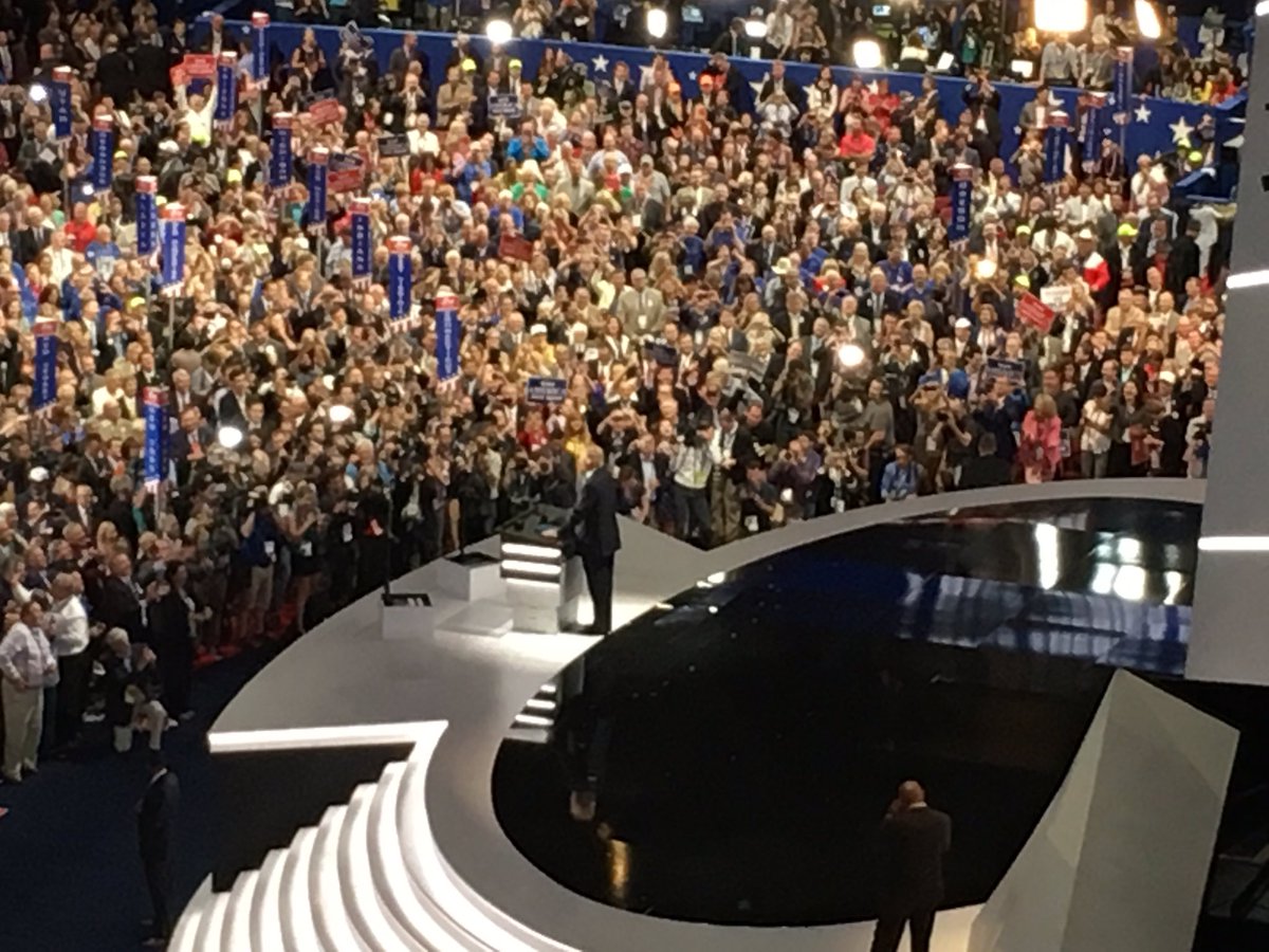 BenBradleyTV's tweet photo. Donald Trump takes the stage on the FIRST night of the Republican National Convention: "We are going to win so big!" https://t.co/6bNlZiLIi2