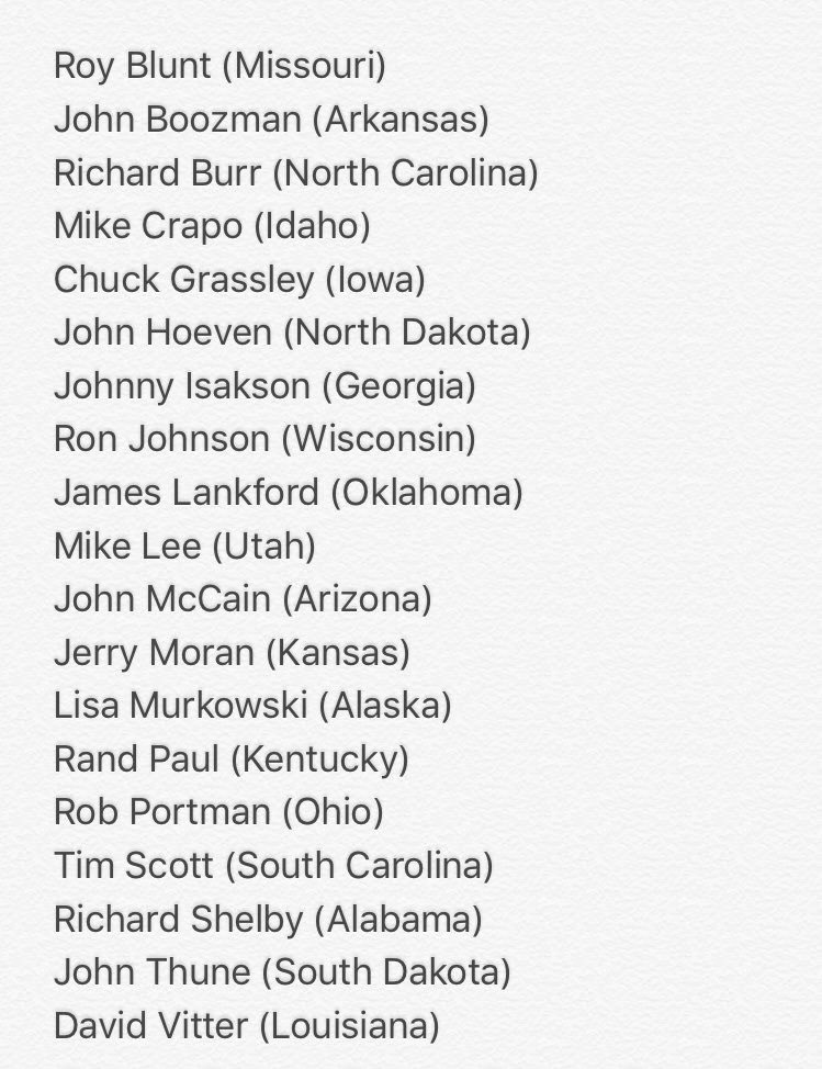 List of Senators who voted to allow suspected terrorists to buy guns...&amp; are up for re-election #RNCinCLE