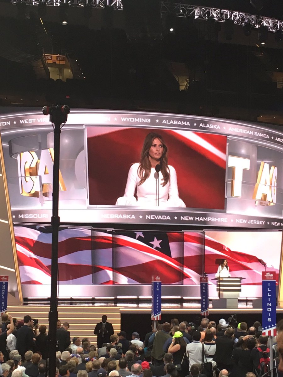 TrumpBrosUSA's tweet photo. #MelaniaTrump Nailed It. #Stunning #RNCinCLE #GOP #DonaldTrump #Trump2016 #TrumpTrain #DropDeadHillary https://t.co/5UB9ksdXDy