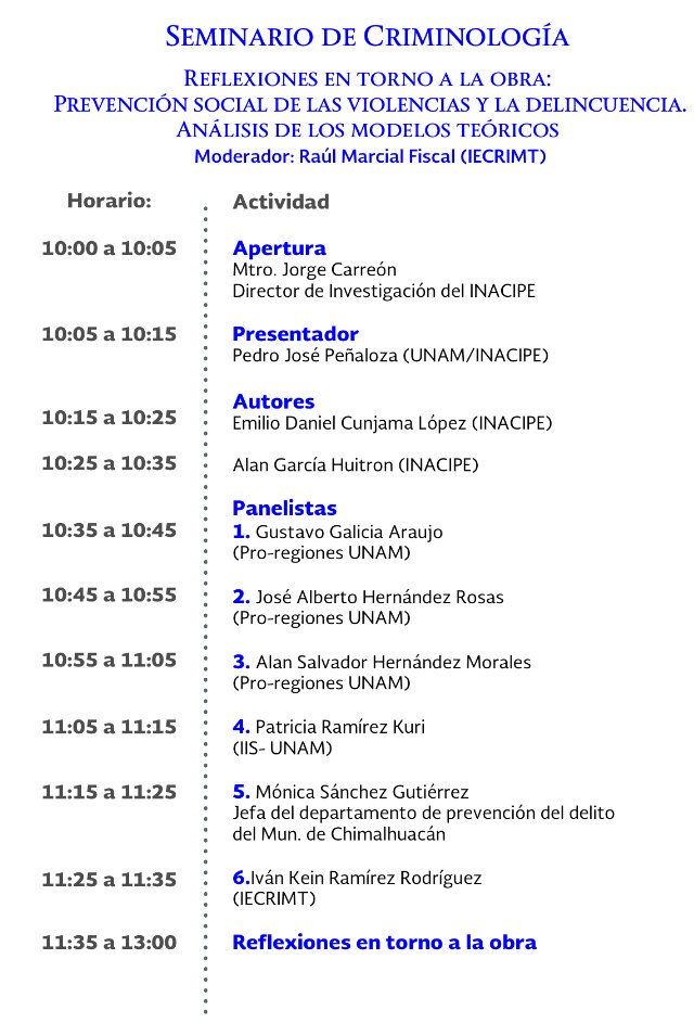 proregiones's tweet photo. Mañana participaremos en el Seminario de Criminología, sigue la transmisión a partir de las 10 a.m. https://t.co/NQYJijGsPH
