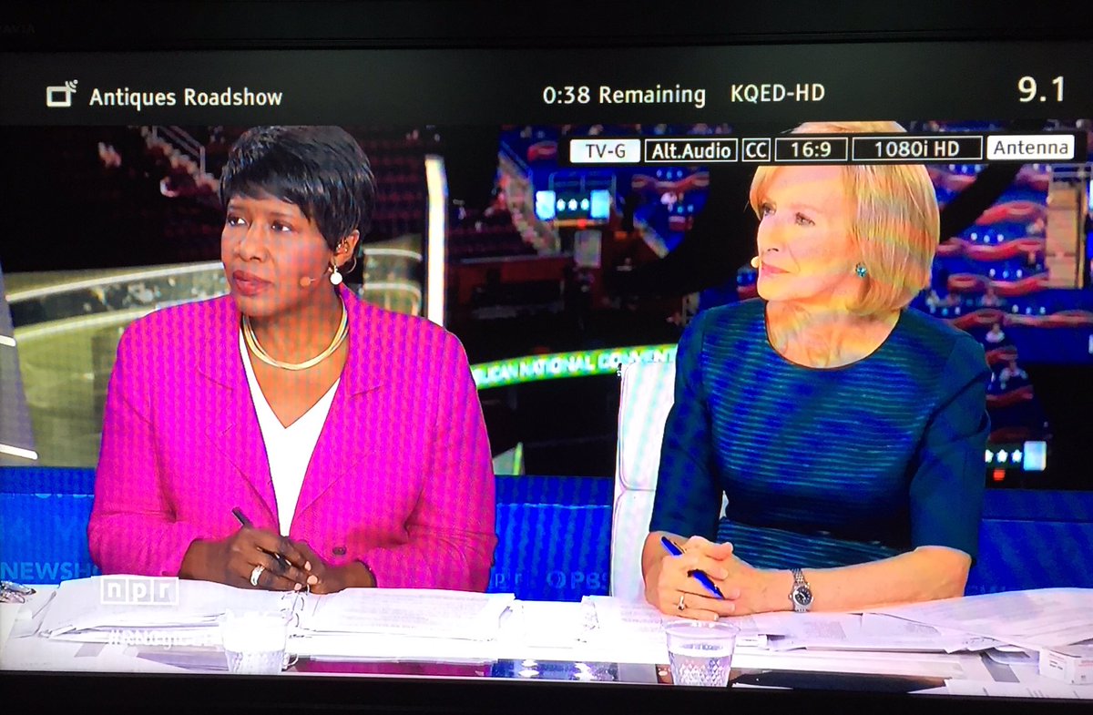 morrisdye's tweet photo. Antiques Roadshow? #GOPconvention coverage #KQED #PBSnewshour https://t.co/oTdsw52xaT