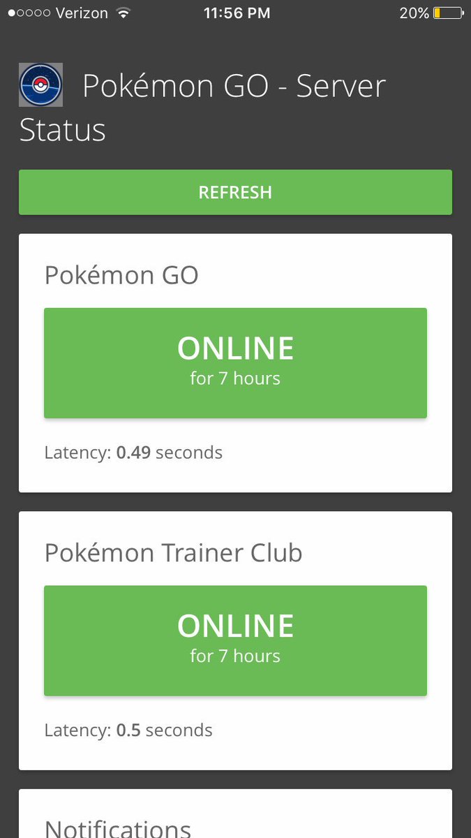 GoPokemonStatus's tweet image. #PokemonGO Servers Have Been More Stable Today