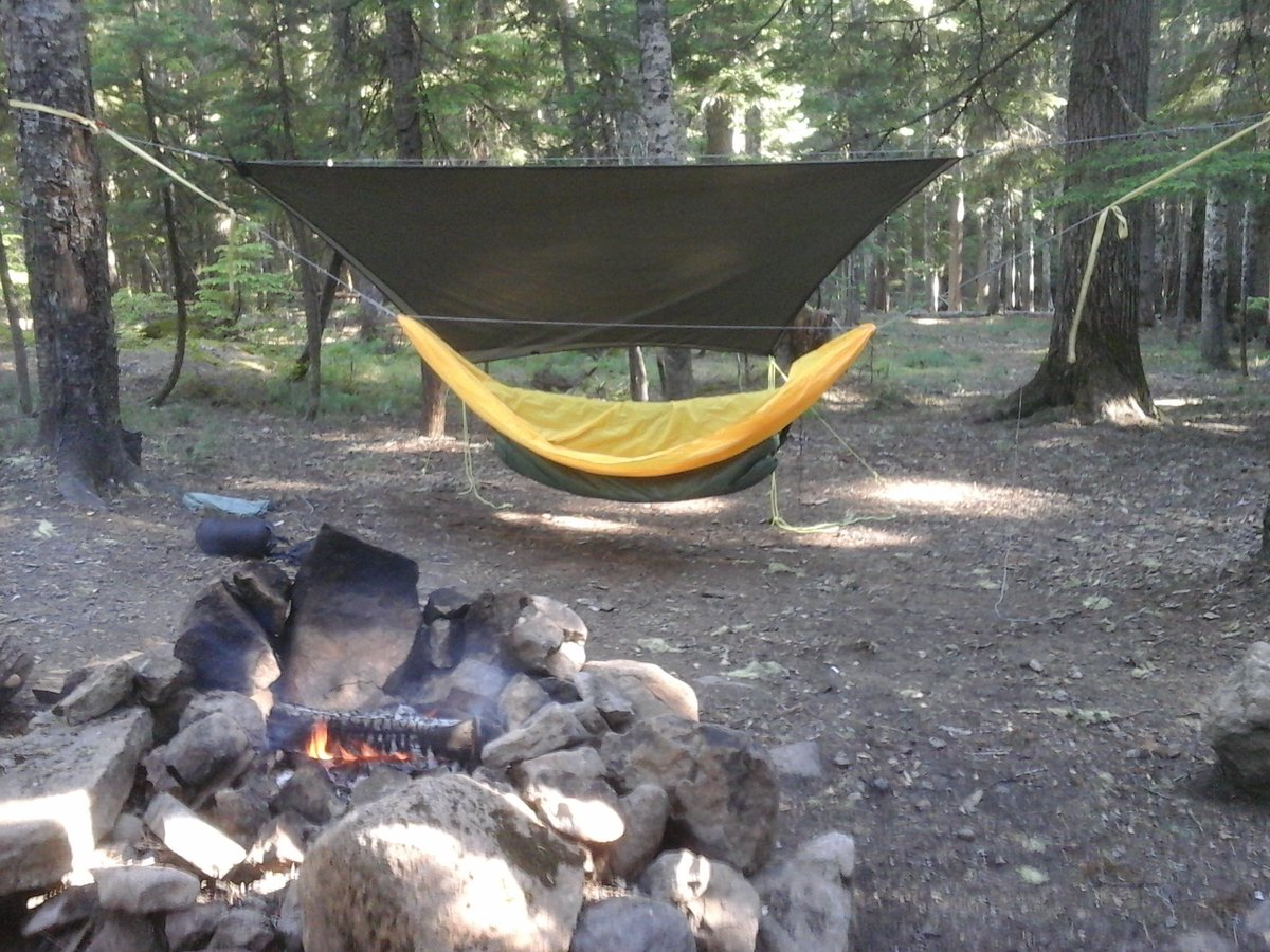 brewpacking's tweet photo. Day 2 of a solo trip and things are going well. #hammockcamping #pnw #beer #camping #fishing #troutfishing https://t.co/drL8hDo9EN
