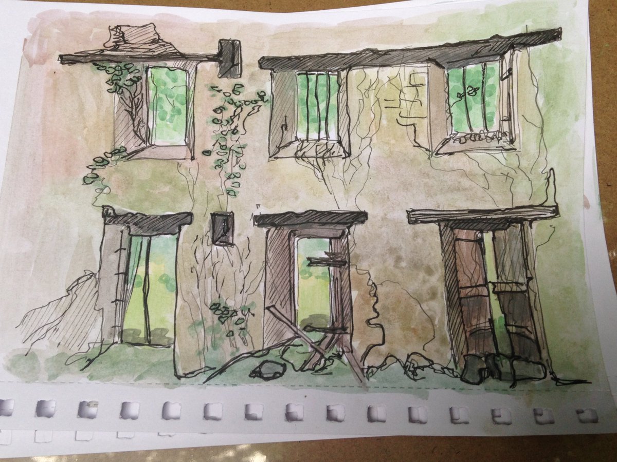 innerforth's tweet image. Looking back at how our sketchers captured Kennetpans in ink and watercolour with @edinsketcher @kennetpanstrust